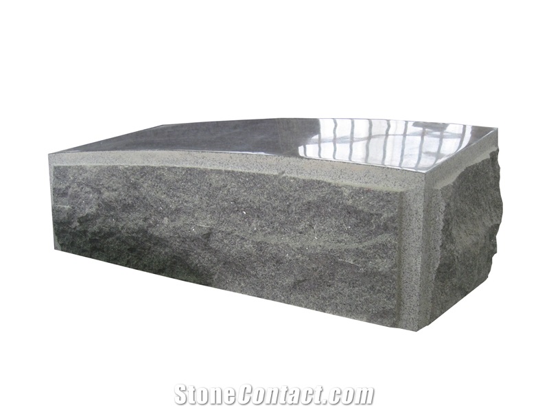 G654 Dark Grey Granite Headstone Monument