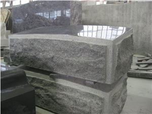 G654 Dark Grey Granite Headstone Monument