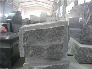 G654 Dark Grey Granite Headstone Monument