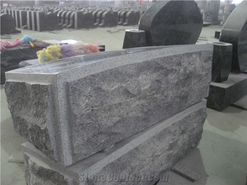 G654 Dark Grey Granite Headstone Monument