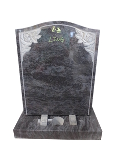 Granite Stone Laser Etched Headstone Monument