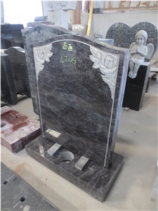 Granite Stone Laser Etched Headstone Monument