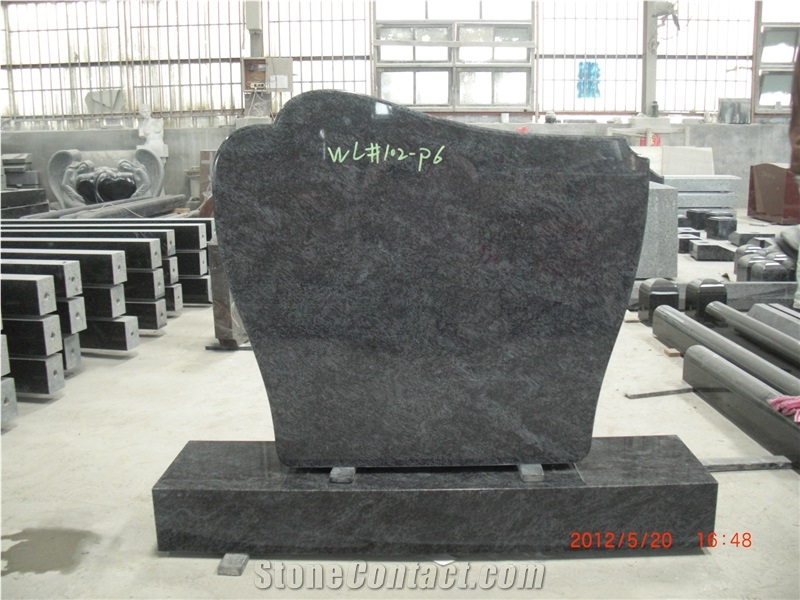 Granite Stone Laser Etched Headstone Monument