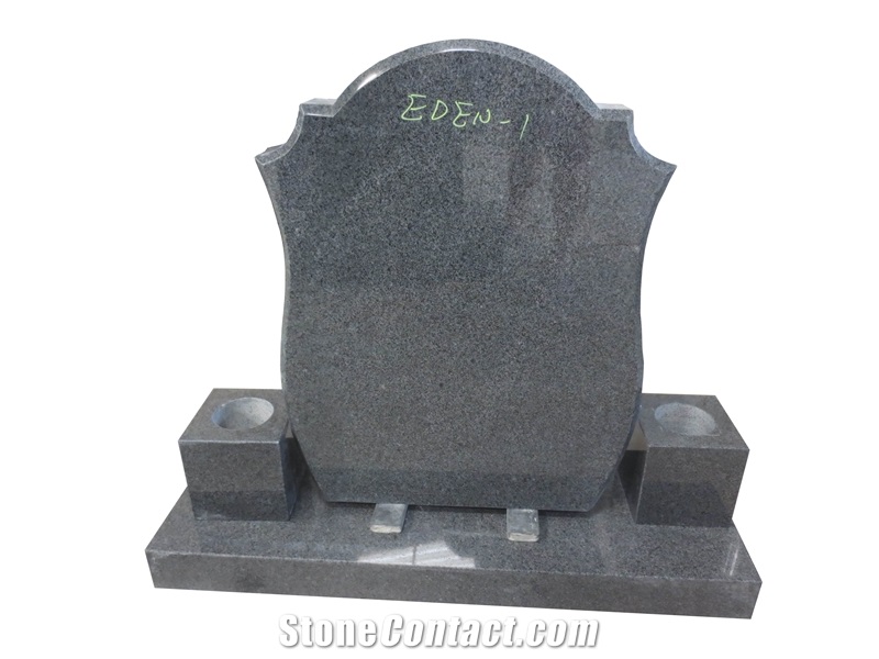 Grey Granite Tombstone Celtic Headstone Monument