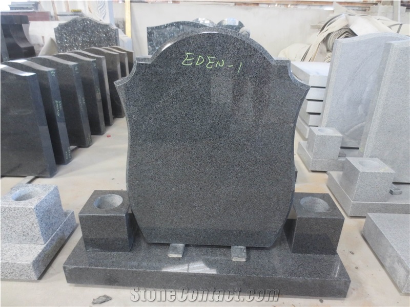 Grey Granite Tombstone Celtic Headstone Monument