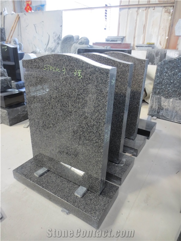 Grey Granite Tombstone Celtic Headstone Monument