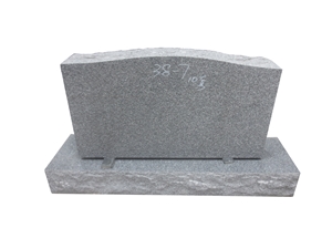 Grey Granite Upright Gravestone Headstone Monument