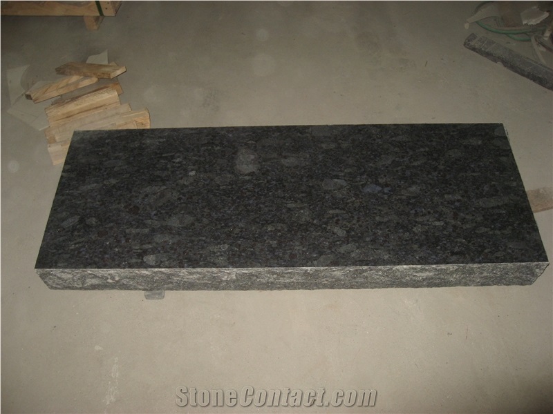 Ice Blue Granite Tombstone Flat Headstone Monument