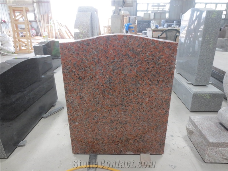 Red Granite G562 Cemetery Headstone Memorials