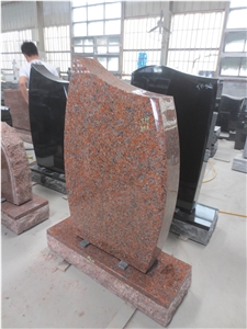 Red Granite G562 Cemetery Headstone Memorials