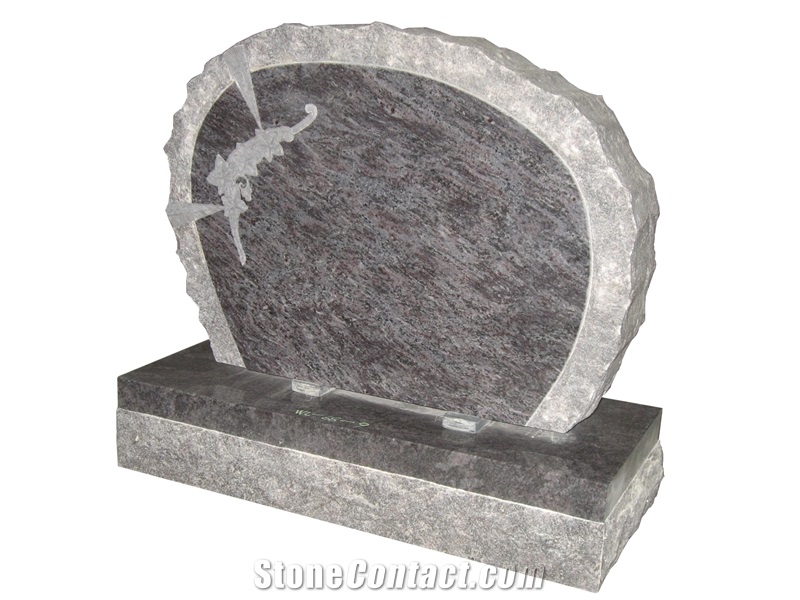 Unique Design Flower Tombstone Headstone Monument