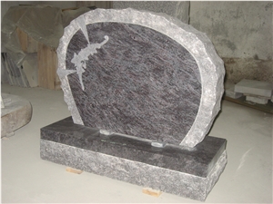 Unique Design Flower Tombstone Headstone Monument