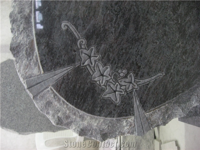 Unique Design Flower Tombstone Headstone Monument