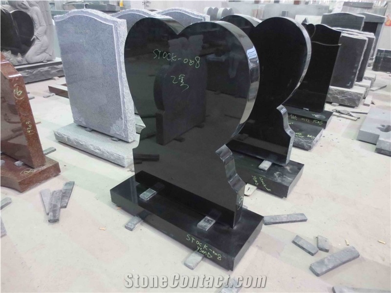 Western Style Tombstone Heart Headstone Monument