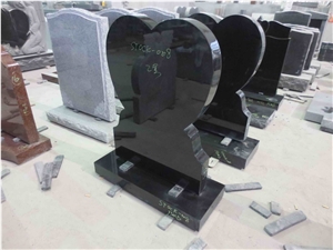 Western Style Tombstone Heart Headstone Monument