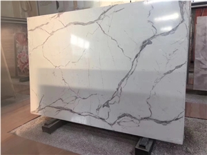 Calatata White Artificial Marble Stone Slabs