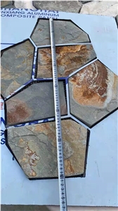 Irregular Gery Thin Slate Flagstone, Paving Stone
