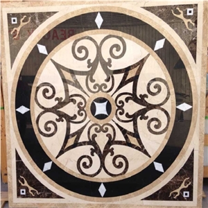 Marble Waterjet Medallion for Floor Decoration
