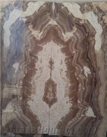 Brown & Beige Egyptian Onyx Slabs & Tiles