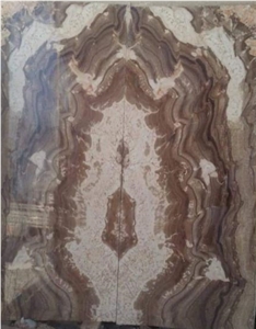 Brown & Beige Egyptian Onyx Slabs & Tiles