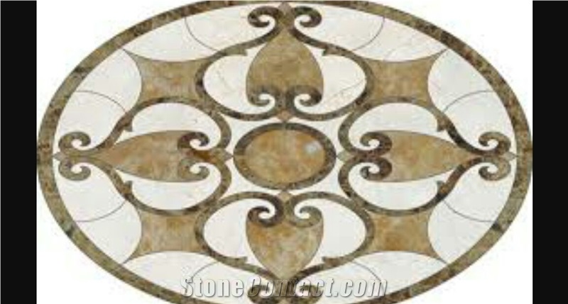 Stone Floor Marble Medallion, Round Medallions
