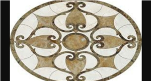 Stone Floor Marble Medallion, Round Medallions
