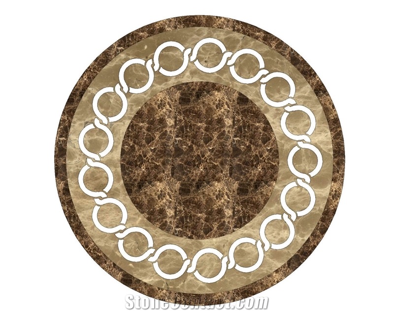Stone Floor Marble Medallion, Round Medallions
