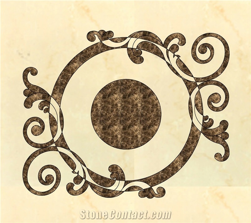 Stone Floor Marble Medallion, Round Medallions