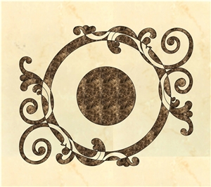 Stone Floor Marble Medallion, Round Medallions