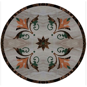 Stone Floor Marble Medallion, Round Medallions