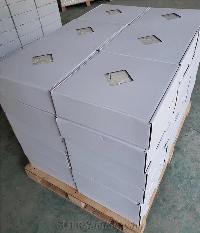 Triangle White Marble Mosaic Tiles