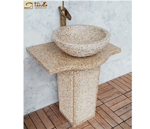 G682 Granite Pedestal Sink