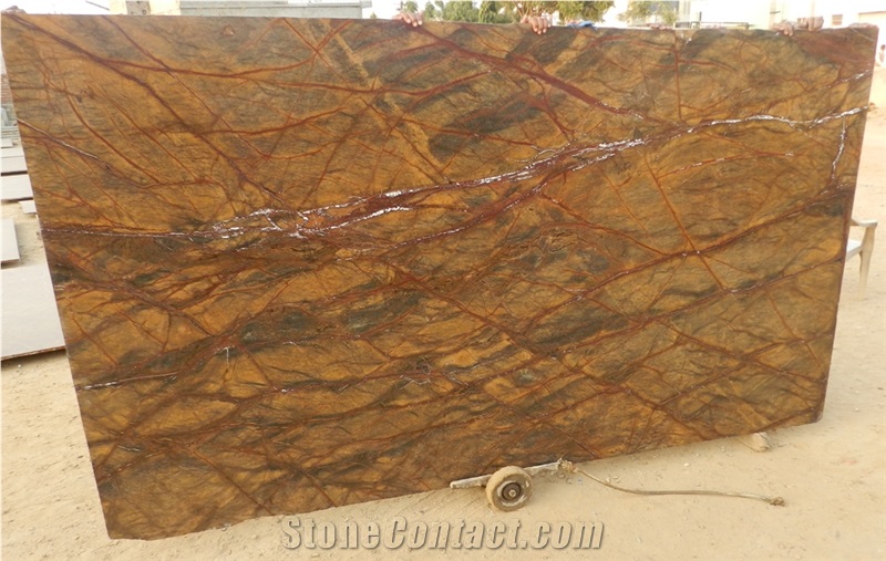 Rain Forest Green Marble Slabs, Tiles