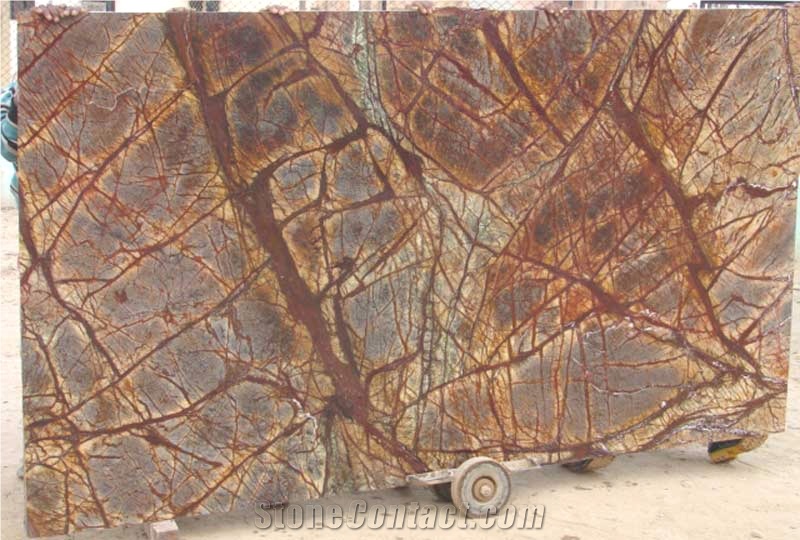 Rain Forest Green Marble Slabs, Tiles
