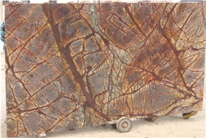 Rain Forest Green Marble Slabs, Tiles
