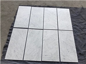 Bianco Carrara White Marble 12"X24" Tiles 