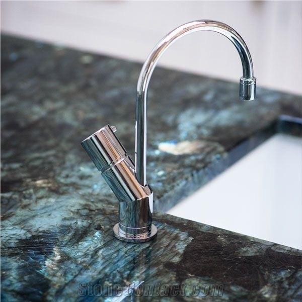 Lemurian Blue Granite Kitchen Countertop