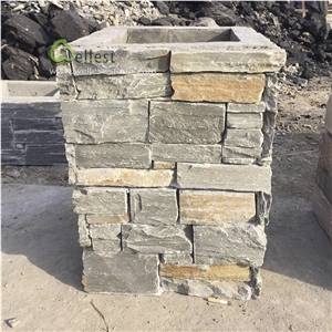 Multi Options Ledge Stone Gate Post