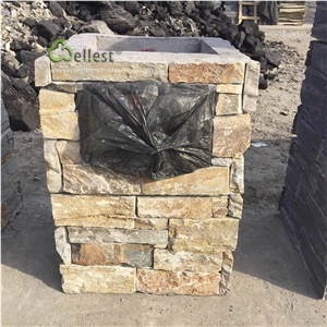 Multi Options Ledge Stone Gate Post