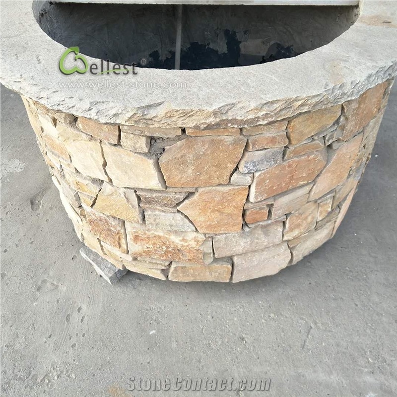 Multi Options Ledge Stone Gate Post