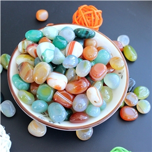 Multicolored Agate Gravel Stones for Healing