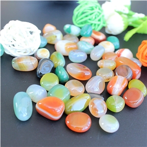Multicolored Agate Gravel Stones for Healing