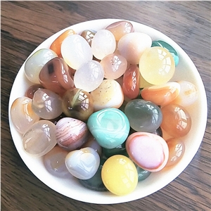 Multicolored Agate Gravel Stones for Healing