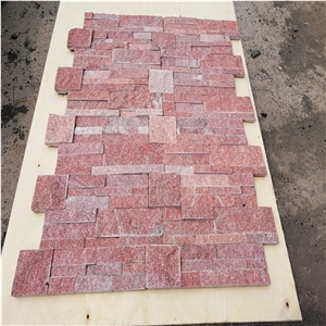 Red Stacked Stone Outdoor Cladding,Cultured Stone