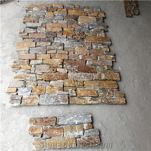 Rusty Quartz Cement Culture Stone Outdoor Cladding