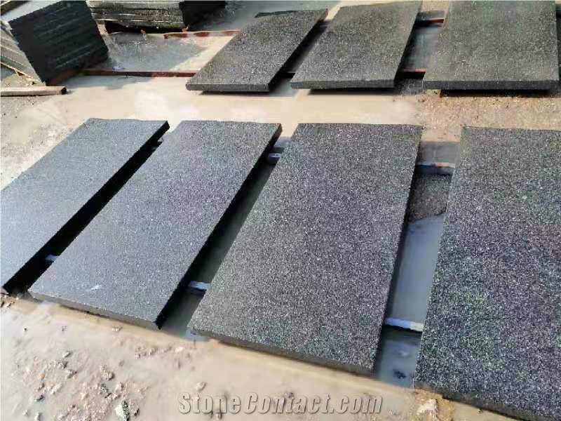 New Quarry Black Granite Pavers Tiles