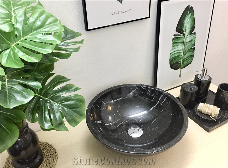 Round Lavabo - Vietnam Black Maquina