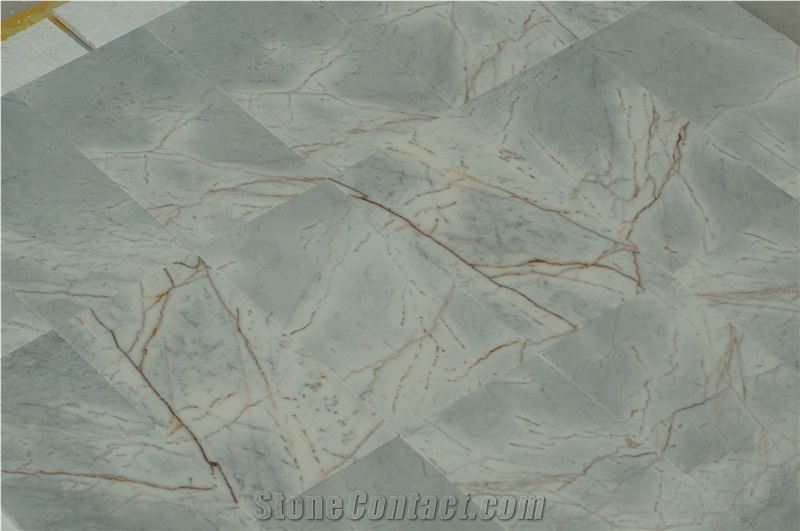 Blue Celeste Marble Tiles, Blue Solare Marble