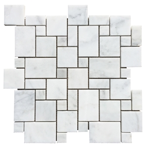 Miniversailles Carrara Extra Polished Mosaic