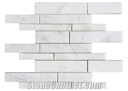 Random Carrara Extra Marble Polished Mosaic